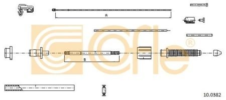 Трос педали акселератора COFLE 10.0382