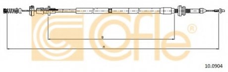 Трос педали акселератора COFLE 10.0904