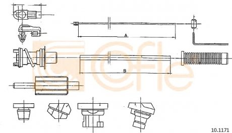 Трос педалі акселератора COFLE 10.1171 (фото 1)