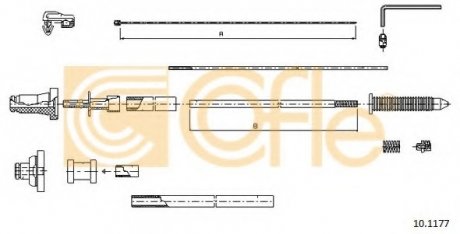 Трос педали акселератора COFLE 10.1177