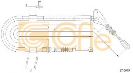 Трос стояночного тормоза COFLE 17.0679