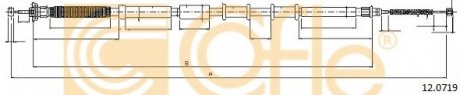 Трос стояночного тормоза COFLE 12.0719