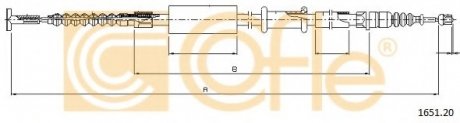 Трос стояночного тормоза COFLE 1651.20