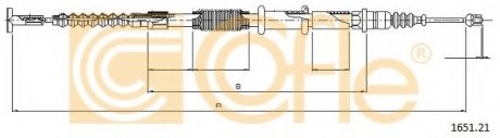 Трос стояночного тормоза COFLE 1651.21