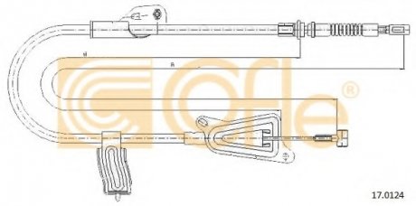 Трос стояночного тормоза COFLE 17.0124