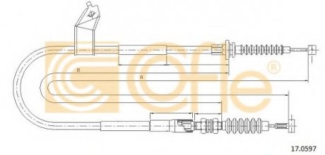 Трос гальма стоянки COFLE 17.0597
