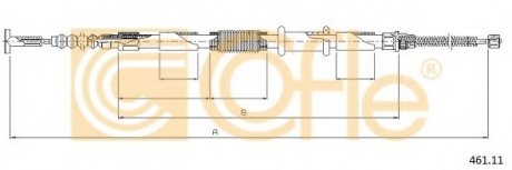Трос стояночного тормоза COFLE 461.11