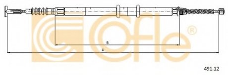 Трос гальма стоянки COFLE 491.12