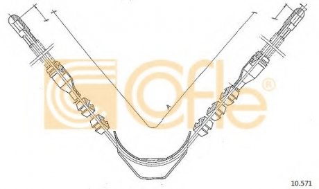 Трос гальма стоянки COFLE 10.571