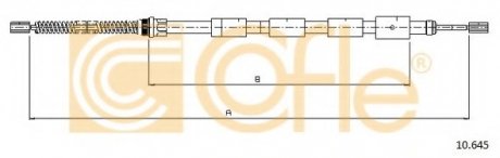 Трос стояночного тормоза COFLE 10.645