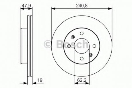 Тормозной диск BOSCH 0986479S18 (фото 1)