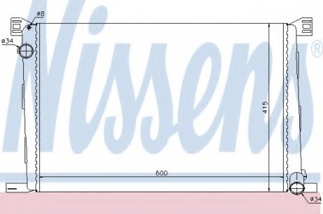 Радиатор системы охлаждения NISSENS 69706 (фото 1)