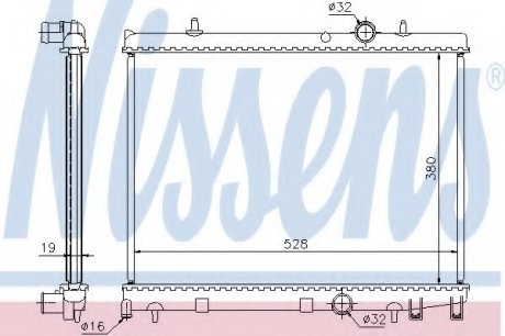 Радиатор системы охлаждения NISSENS 63504