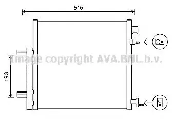 Радиатор кондиционера AVA DWA 5140D
