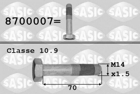 Болт шкива коленвала SASIC 8700007