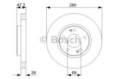 Диск тормозной BOSCH 0 986 479 C07