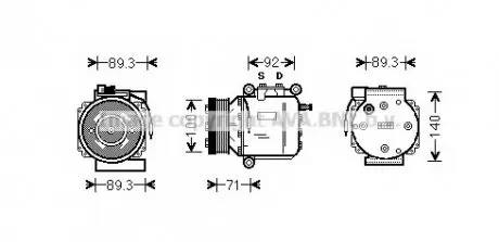 Компресор кондиціонера QUALITY COOLING AVA SBAK053