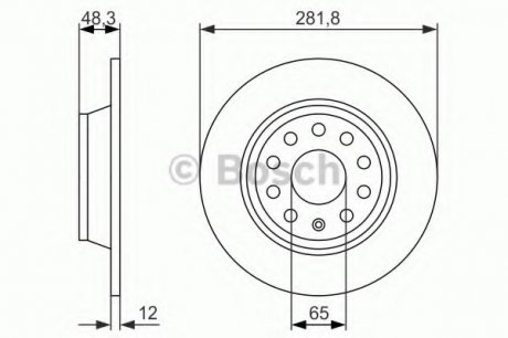 Диск тормозной BOSCH 0 986 479 B93 (фото 1)