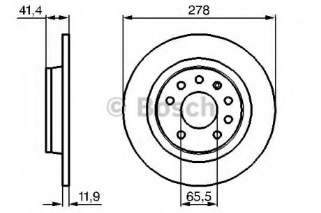 Диск тормозной BOSCH 0 986 479 B74 (фото 1)