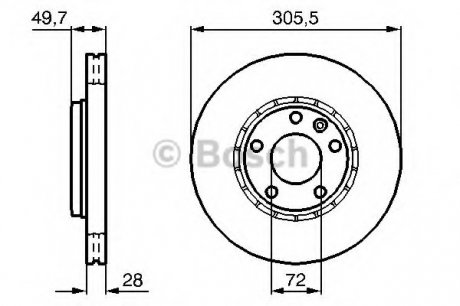 Тормозной диск BOSCH 0 986 479 B69 (фото 1)