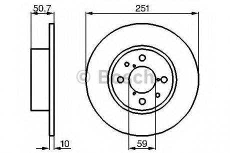 Диск тормозной BOSCH 0 986 479 B26 (фото 1)