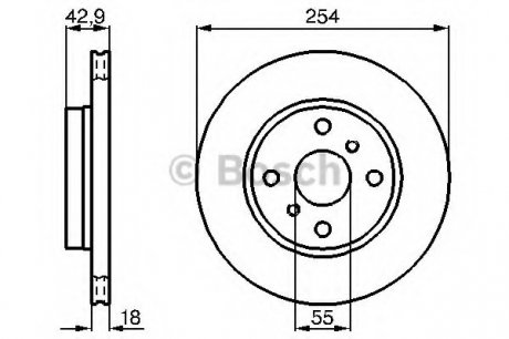 Гальмівний диск TOYOTA Paseo,Sera 1,5 88-99 BOSCH 0 986 478 585