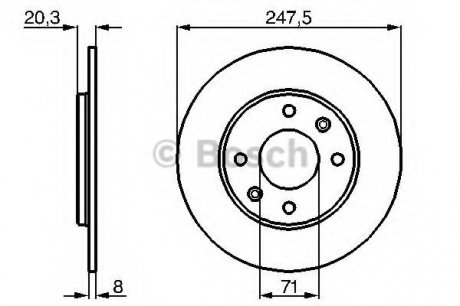 Тормозной диск BOSCH 0 986 478 371