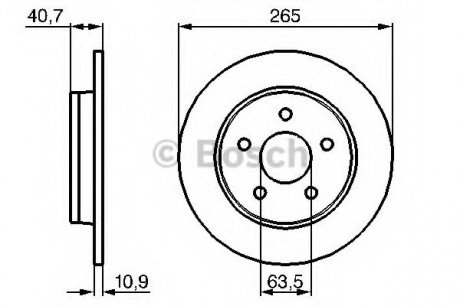 Диск тормозной BOSCH 0 986 479 B80 (фото 1)