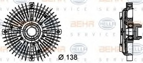 Зчеплення вентилятору радіатора HELLA 8MV 376 732-231