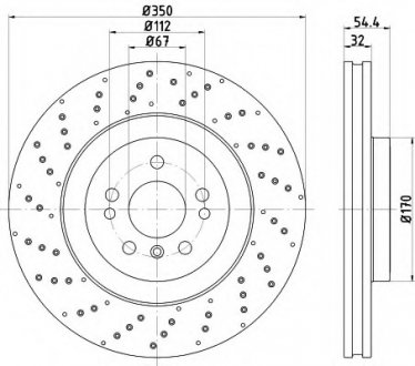 Гальмівний диск (TMD) TEXTAR 92254405 (фото 1)