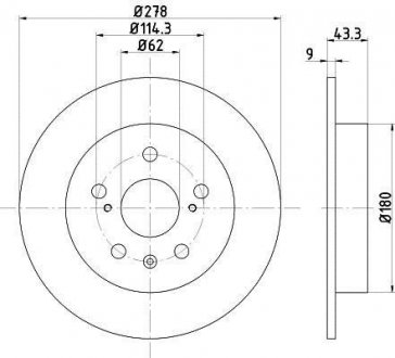 Гальмівний диск (TMD) TEXTAR 92225303 (фото 1)