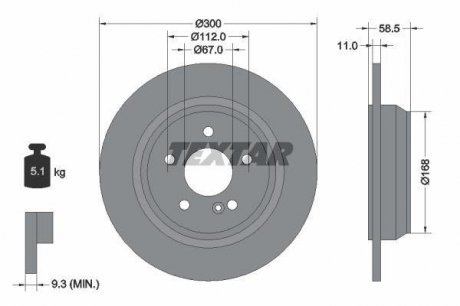 Гальмівний диск (TMD) TEXTAR 92099403