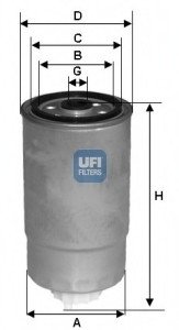 Паливний фільтр UFI 24.384.00 (фото 1)