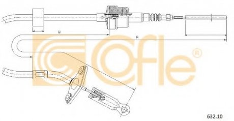 Трос сцепления COFLE 632.10 (фото 1)