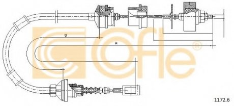 Трос сцепления COFLE 1172.6