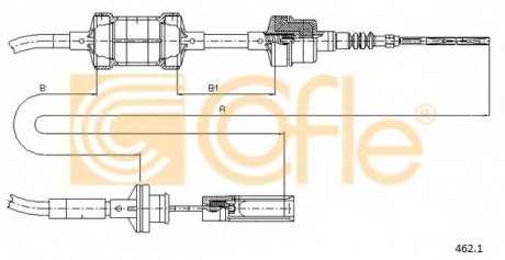 Трос сцепления COFLE 462.1