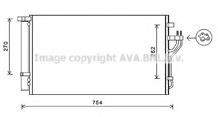 Конденсор кондиціонера Hyundai iX35/ KIA Sportage COOLING AVA HYA 5279D (фото 1)