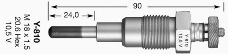 Свічка розжарювання NGK 6929