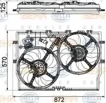 Вентилятор HELLA 8EW 351 040-631