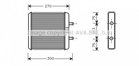 Радиатор печки AVA IV 6048 (фото 1)