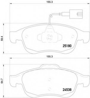 Гальмівні колодки дискові BREMBO P23 148