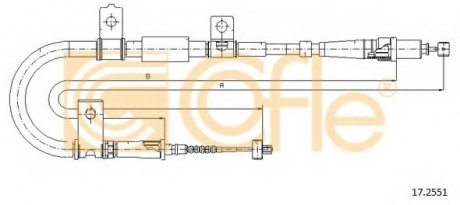 Трос стояночного тормоза COFLE 17.2551