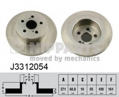 Тормозной диск NIPPARTS J3312054