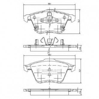 Гальмівні колодки NIPPARTS J3603067