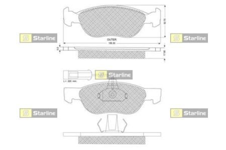 Тормозные колодки STARLINE BD S123