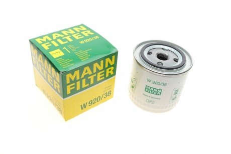 Масляный фильтр MANN (Манн) W 920/38 (фото 1)