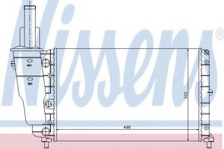 Радіатор системи охолодження NISSENS 61857