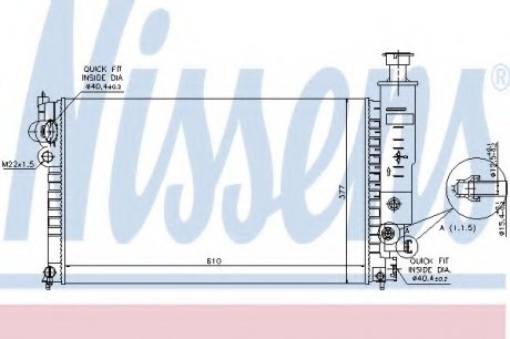 Радиатор системы охлаждения NISSENS 63528 (фото 1)
