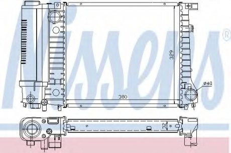 Радиатор системы охлаждения NISSENS 60729A