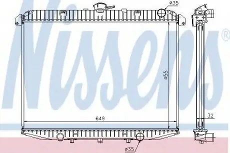 Радиатор системы охлаждения NISSENS 62070A